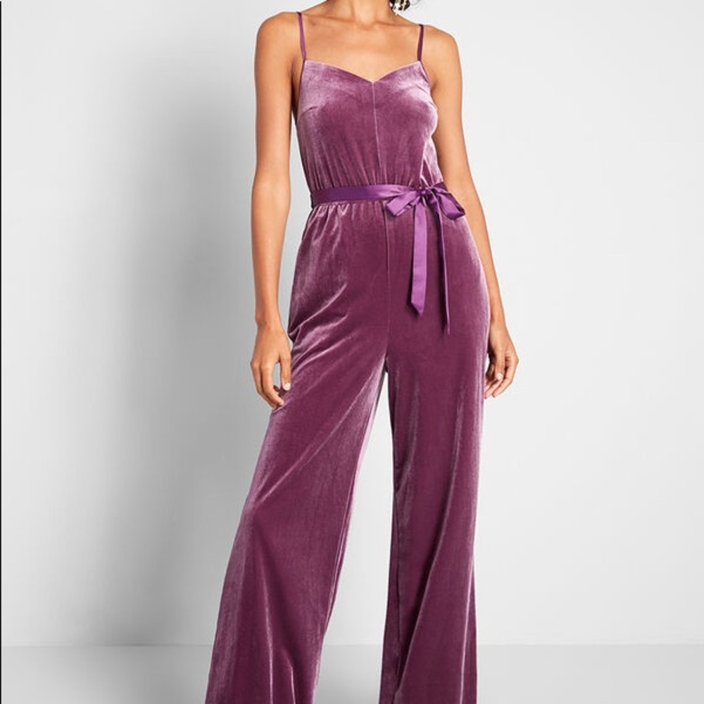 ModCloth She’s So Fancy Velvet Jumpsuit